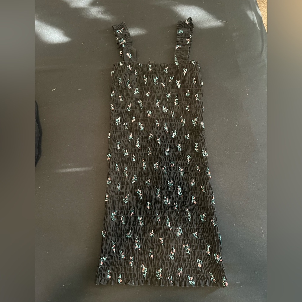 Chic Black Floral Mini Dress